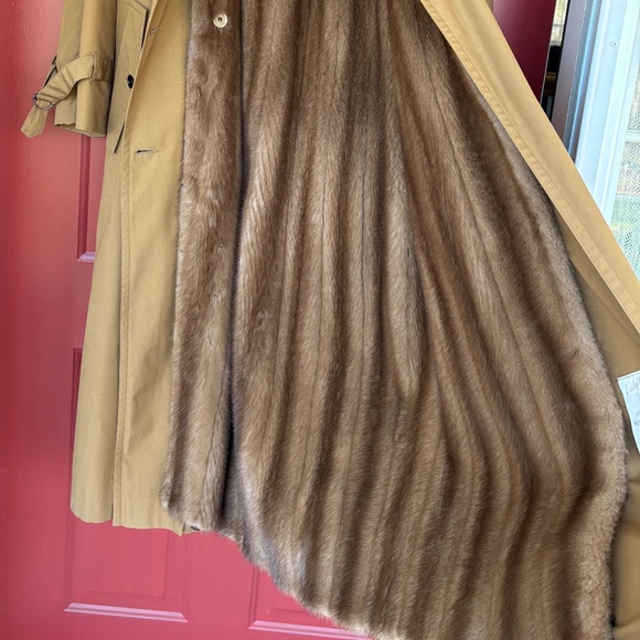 Mink-lined Winter Coat- size 10 - Picture 8 of 9